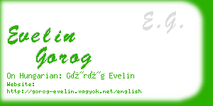 evelin gorog business card